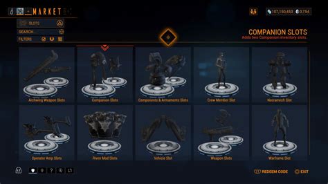 warframe weapon slots